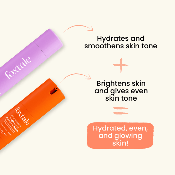 Vitamin C Serum & Smoothening moisturizer gives Hydrated ,even and glowing skin .