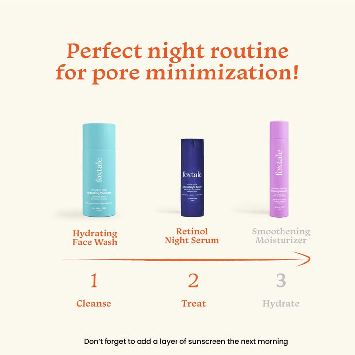 Perfect night routine for pore minimization