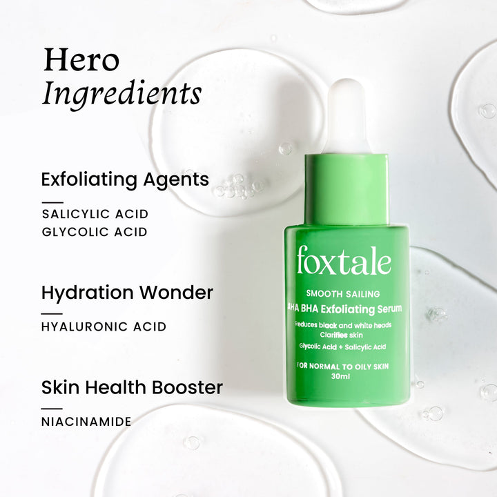 Contents of AHA BHA Exfoliating Serum Foxtale