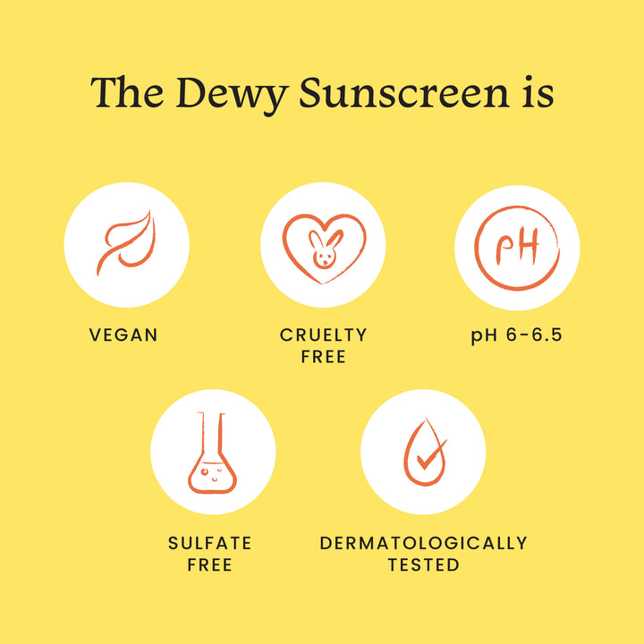 Dewy Finish Sunscreen (SPF 70) is vegan, cruelty free, sulphate free & dermatologically tested