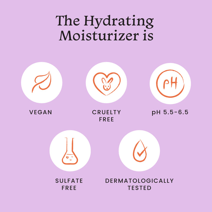 Hydrating Moisturiser is vegan, cruelty free, sulphate free & dermatologically tested