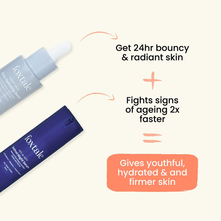 Hydrated Serum & Retinol gives you youthful Hydrated & firmer skin